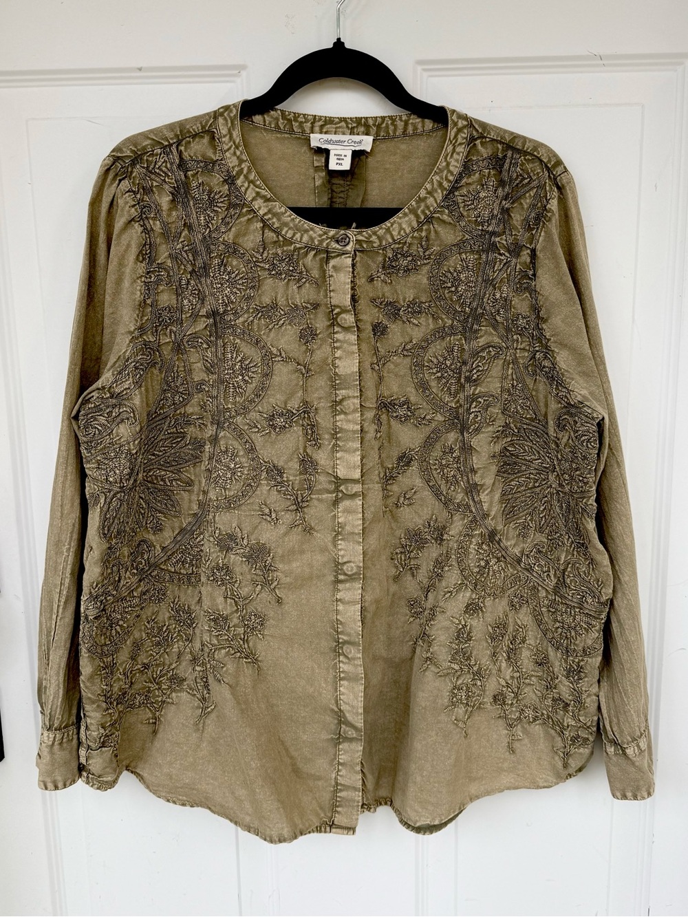 Coldwater Creek embroidered blouse